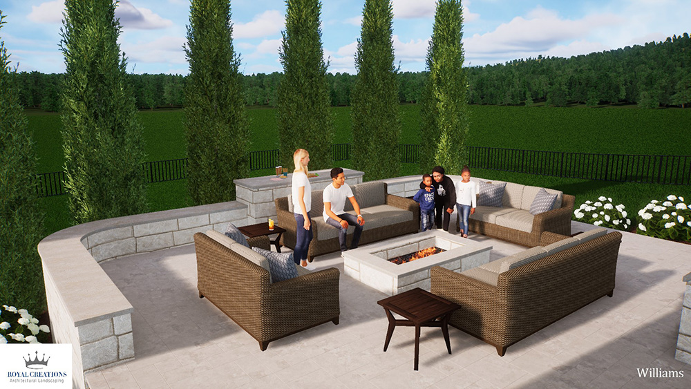 Landscape Color Rendering Design - Royal Creations Architectural Landscaping