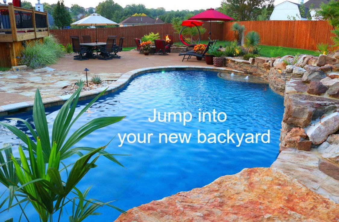 A well landscaped pool.